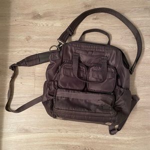 Lug convertible tote- via 2- gunmetal gray